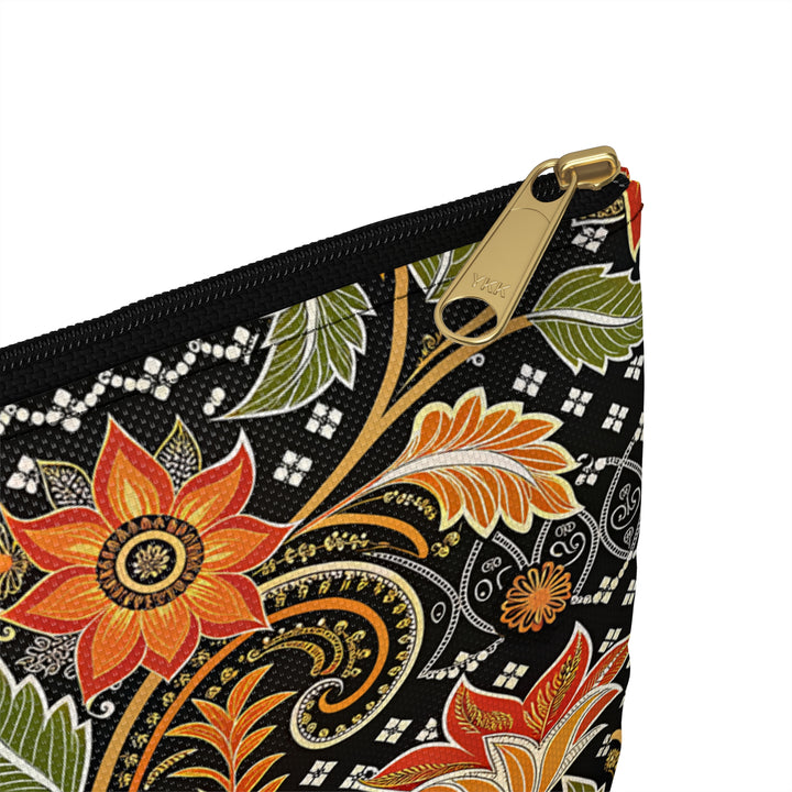 Batik Print Makeup And Accessory Pouch -  Aesthetic Floral 3
