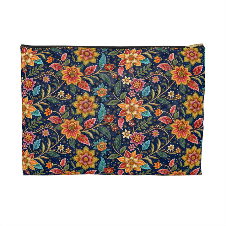 Batik Print Makeup And Accessory Pouch - Batik Flower 10