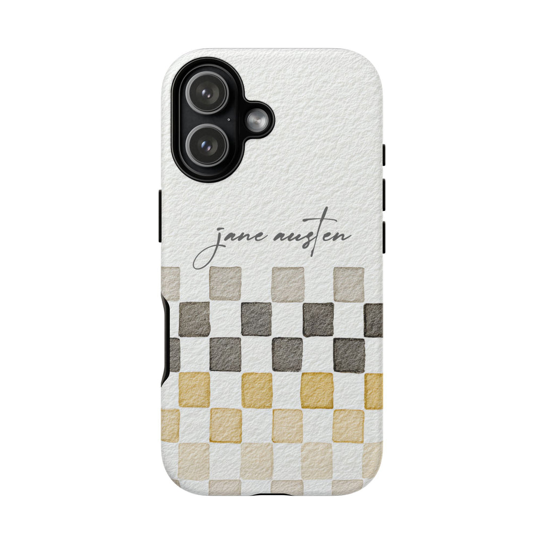 Personalized Tough Cases - Minimalist Grey Checker 2