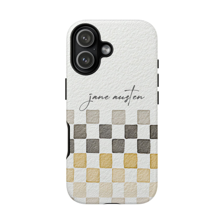 Personalized Tough Cases - Minimalist Grey Checker 2