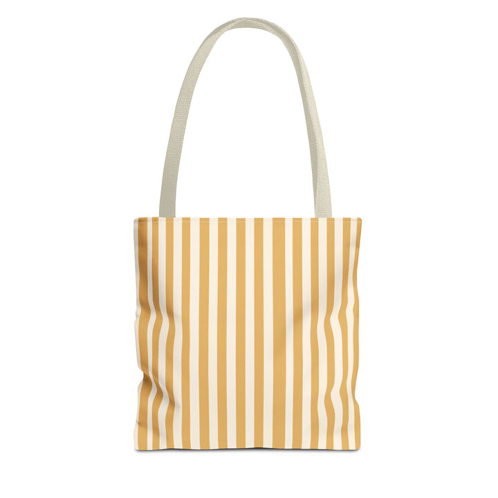 Yellow Stripes Print Tote Bag
