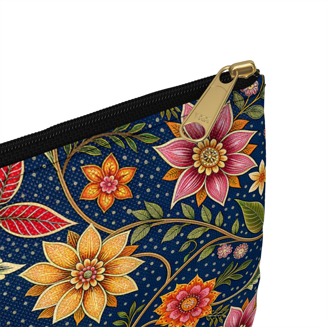 Batik Print Makeup And Accessory Pouch - Batik Flower 7