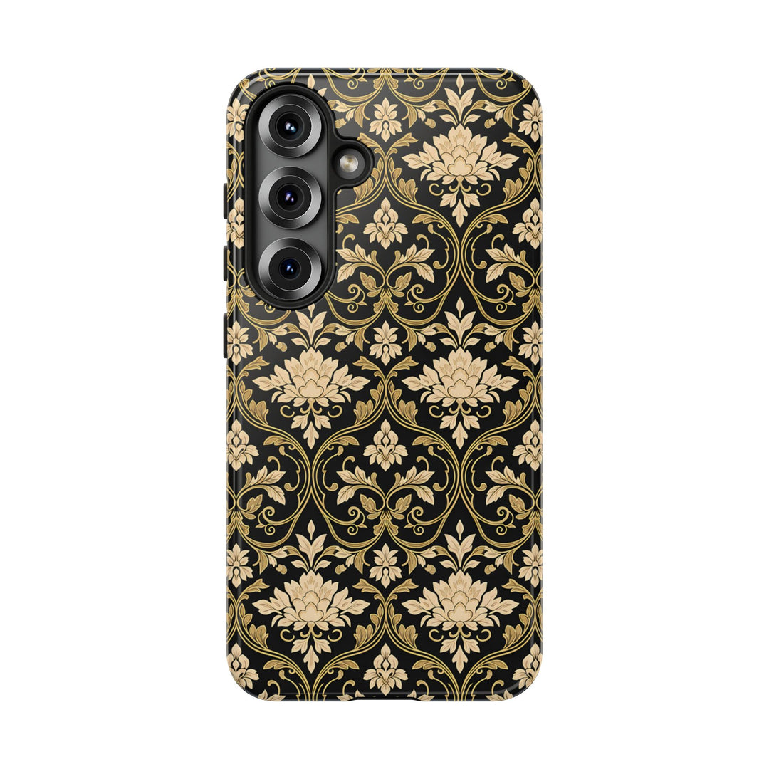 Traditional Batik Pattern Tough Phone Cases Personalizable - Neutral Grid