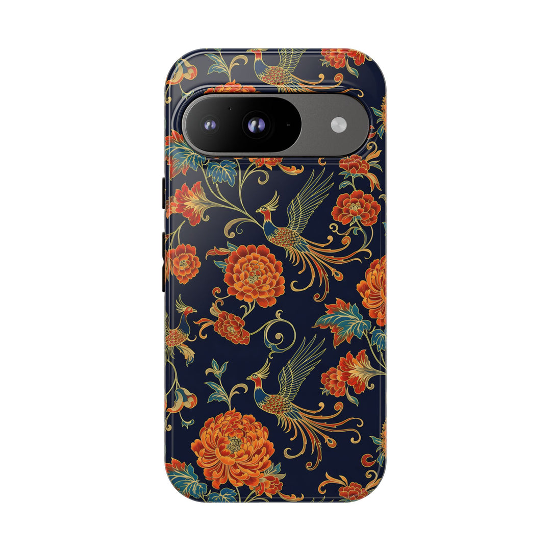 Traditional Batik Pattern Tough Phone Cases Personalizable - Traditional Peacock Batik Pattern