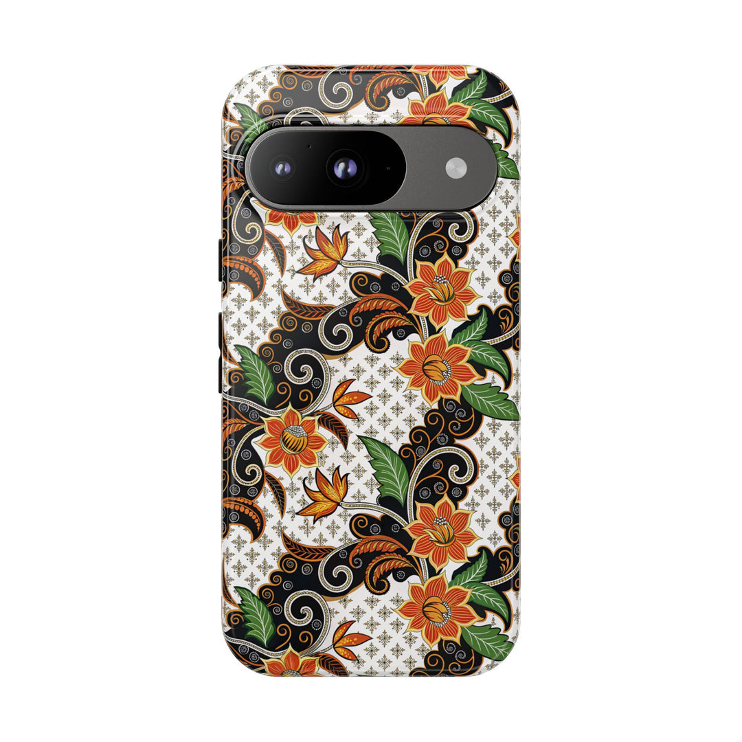 Modern Batik Pattern Tough Phone Cases Personalizable - Flower 2