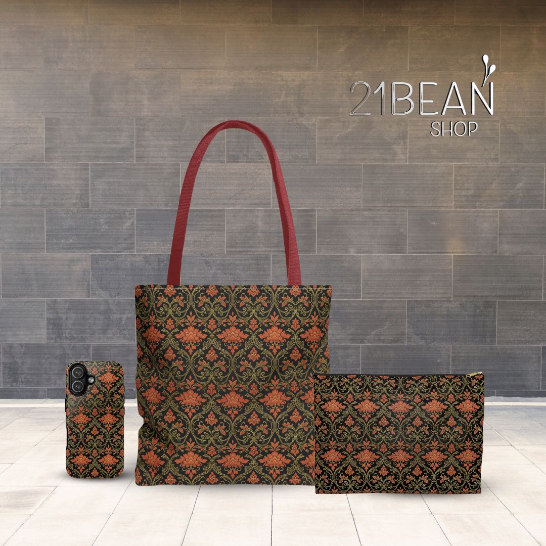 Batik Print Tote Bag -   Traditional Pattern 12