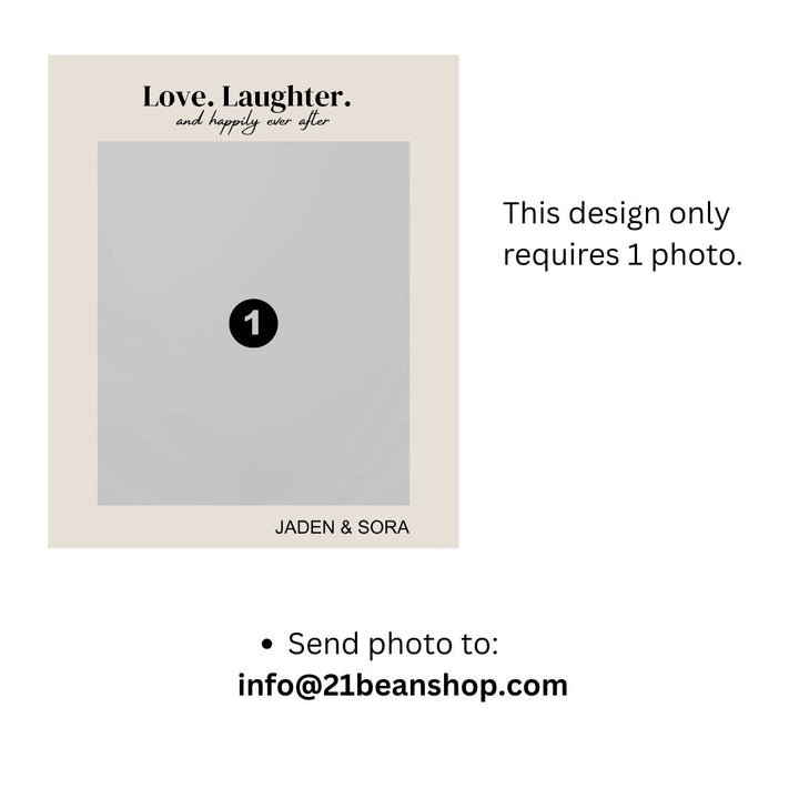 Personalized  Plush Blanket - Love Laughter