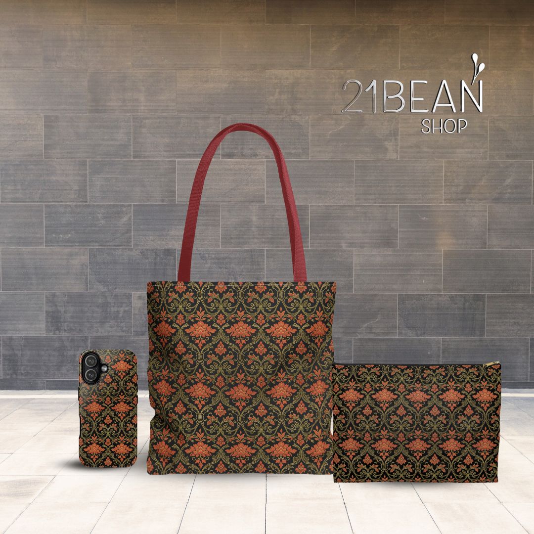 Batik Print Makeup And Accessory Pouch -  Traditional Pattern 12