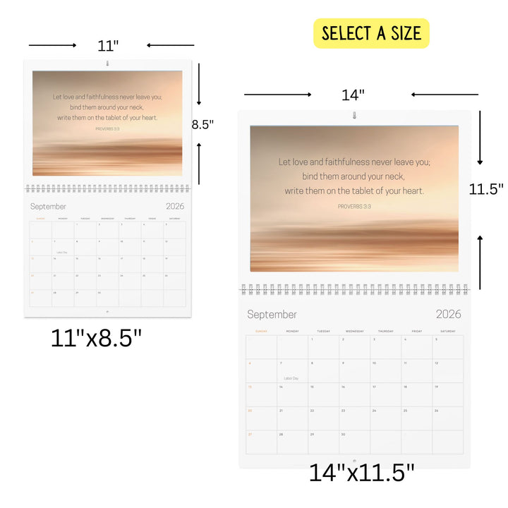 2026 Wall Calendar Abstract Landscape  - Personalized