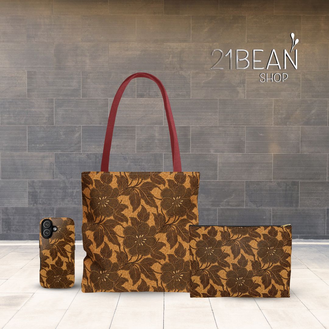 Batik Print Tote Bag -   Traditional Pattern 9