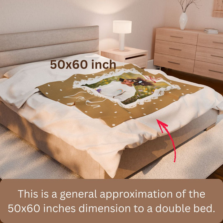 Personalized  Plush Blanket - Girly Frame