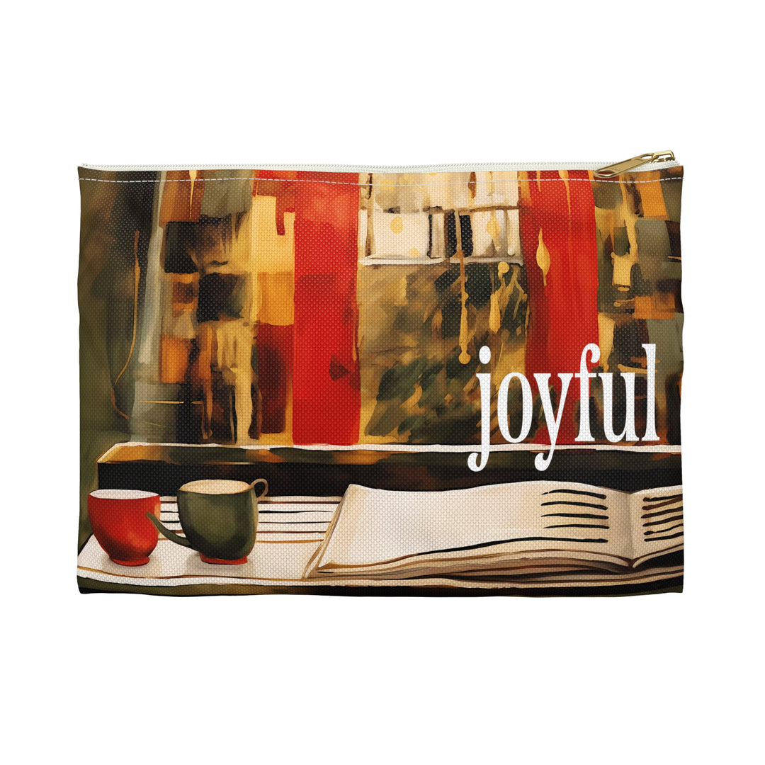 Abstract Cafe Holiday Accessory Pouch