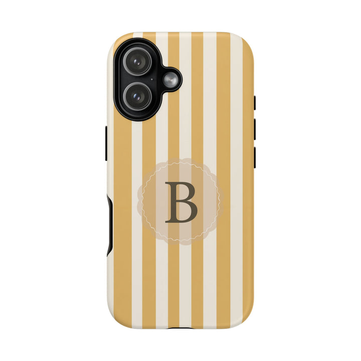 Personalized Tough Phone Case Yellow Stripe
