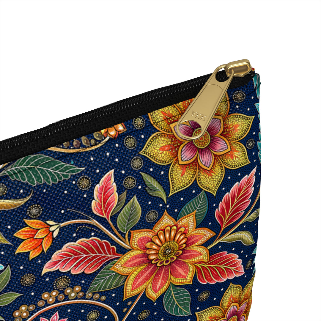 Batik Print Makeup And Accessory Pouch - Batik Flower 10