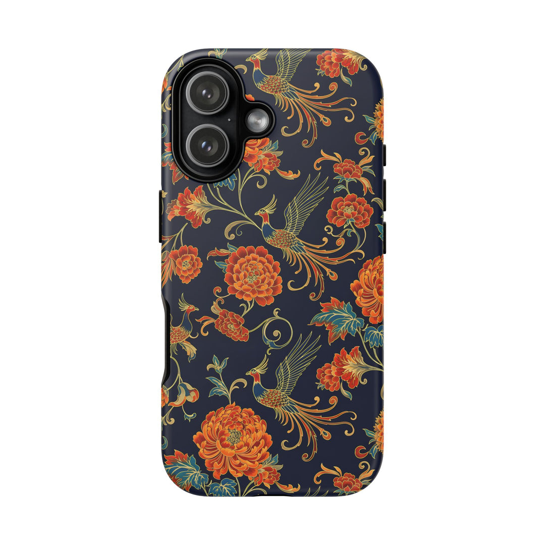 Traditional Batik Pattern Tough Phone Cases Personalizable - Traditional Peacock Batik Pattern