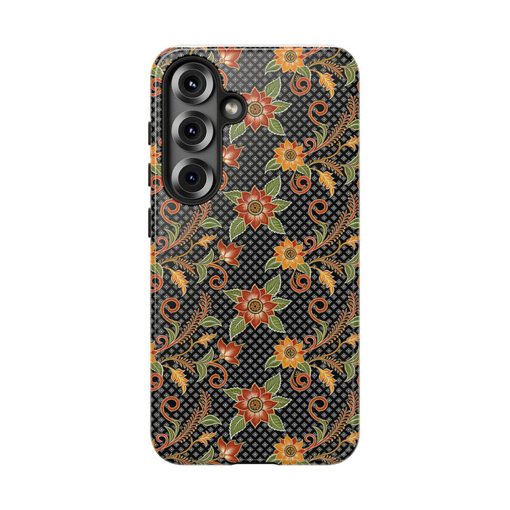 Modern Batik Pattern Tough Phone Cases Personalizable - Flower 3