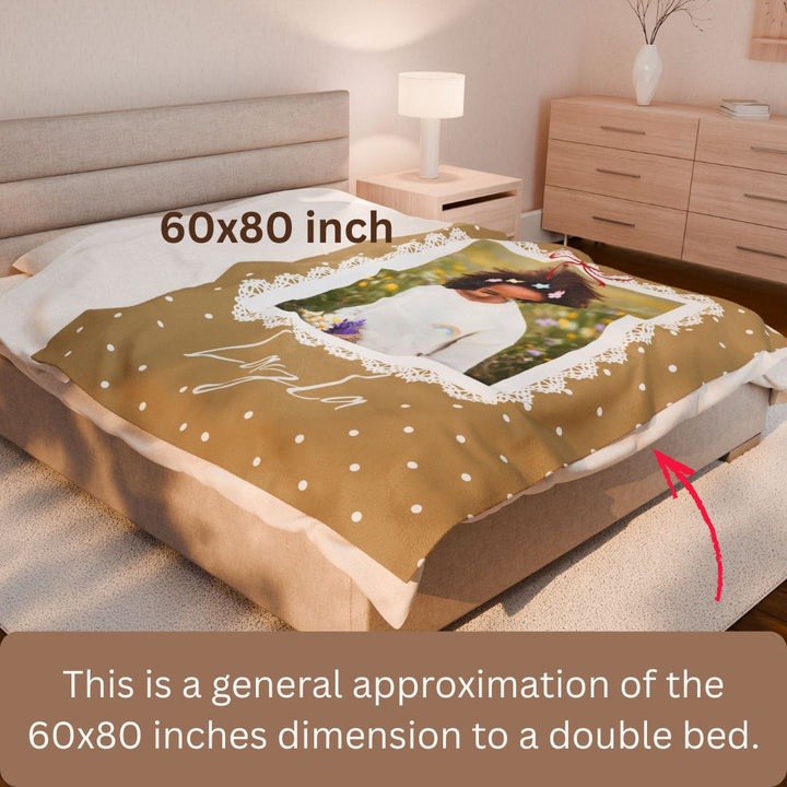 Personalized  Plush Blanket - Girly Frame