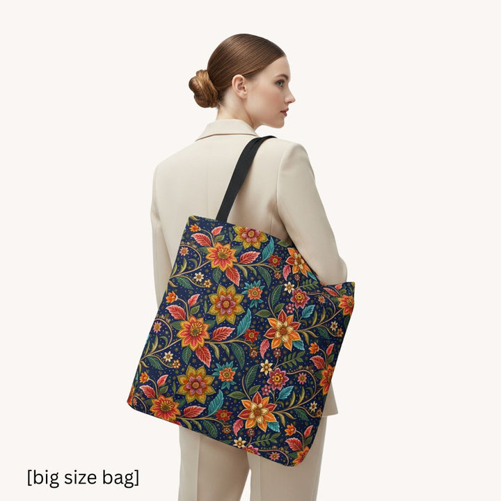 Batik Print Tote Bag -  Batik Flower 10