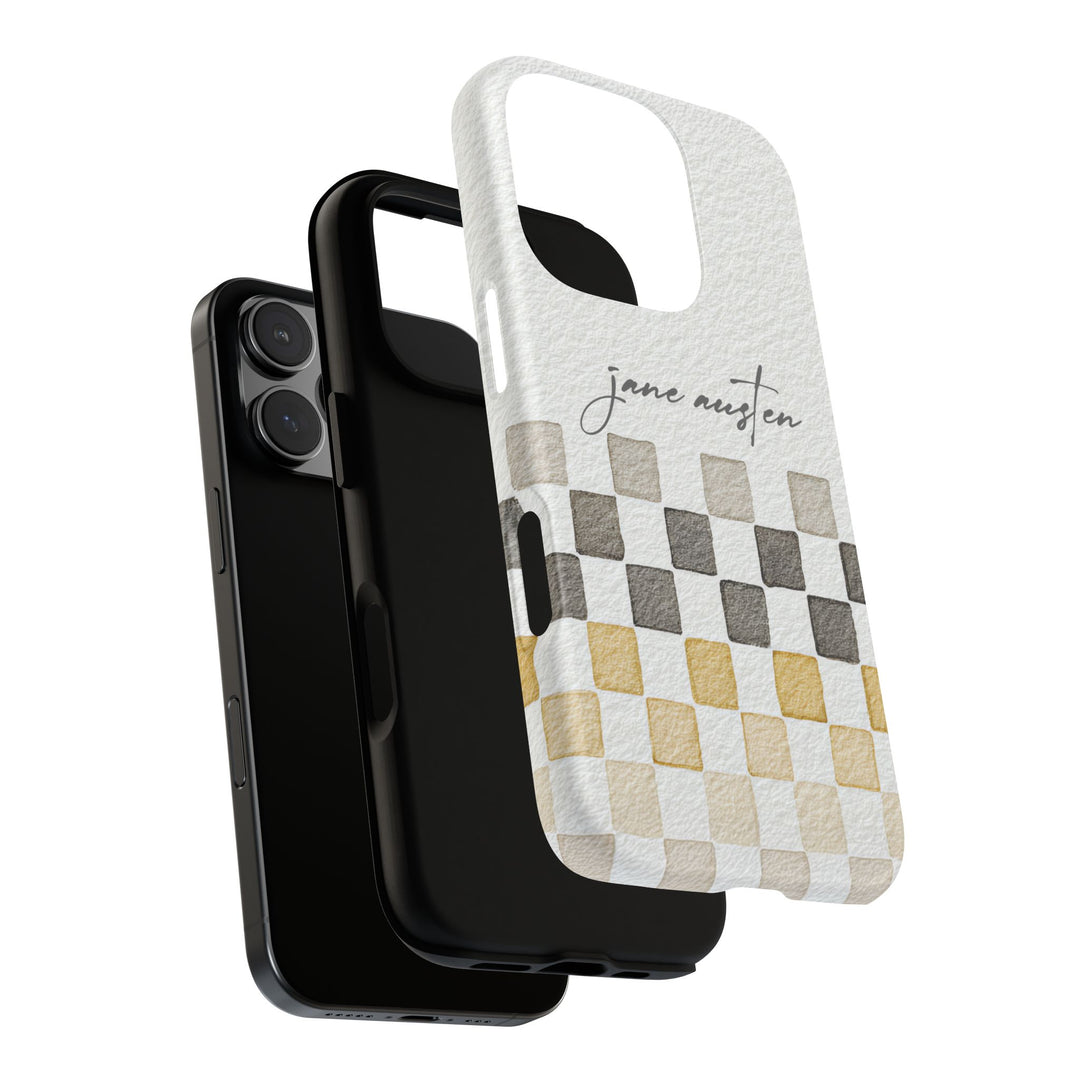 Personalized Tough Cases - Minimalist Grey Checker 2