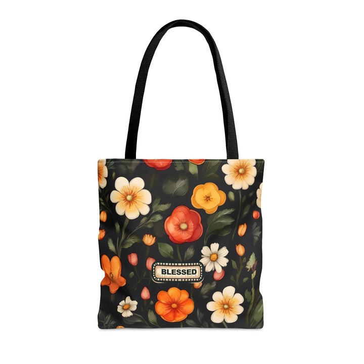 Yellow And Orange Floral Blessed Tote Bag