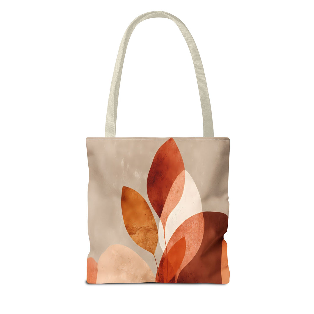 Abstract Print Tote Bag -   Orange Floral