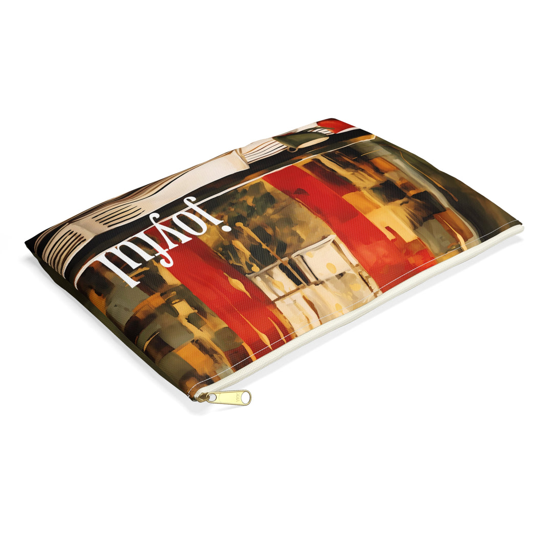 Abstract Cafe Holiday Accessory Pouch