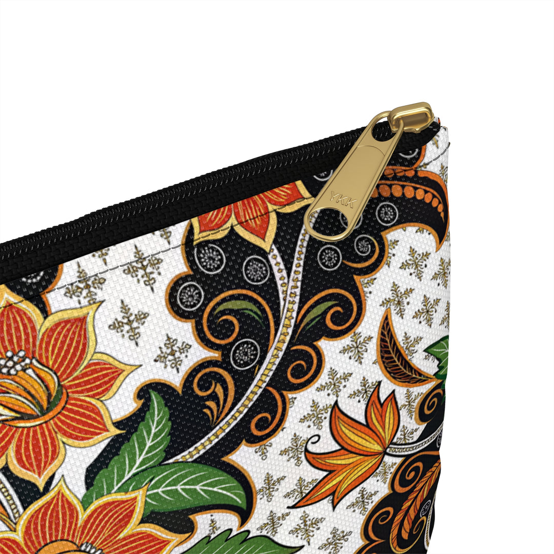 Batik Print Makeup And Accessory Pouch - Batik Flower 2