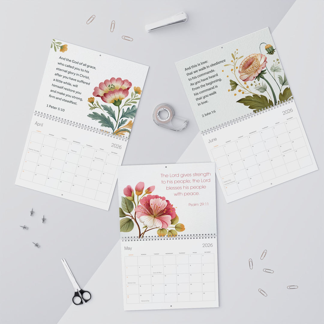 2026 Wall Calendar Botanical Flower  - Personalized