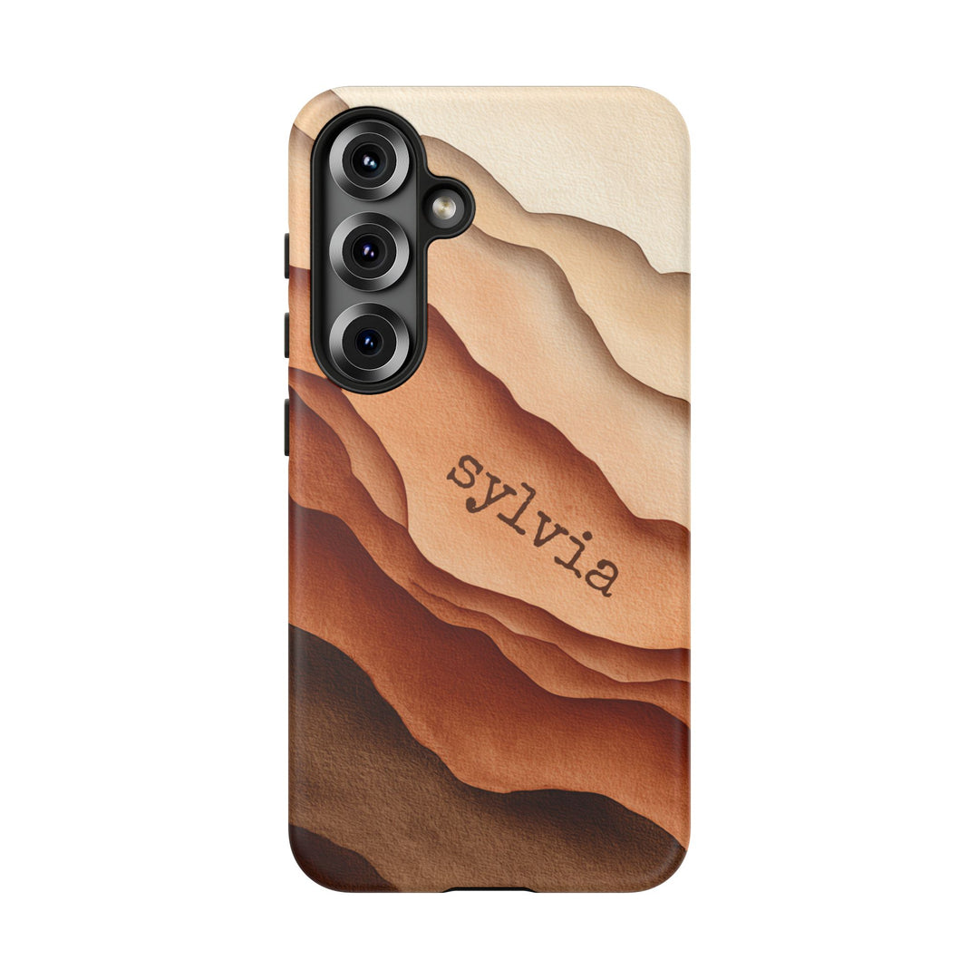 Personalized Tough Phone Case Abstract Warm Tones