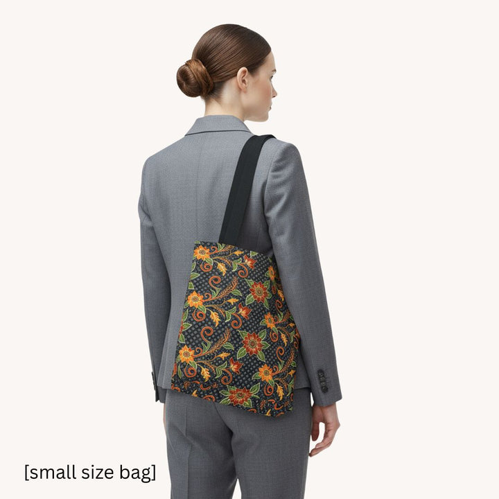 Batik Print Tote Bag -  Batik Flower 3
