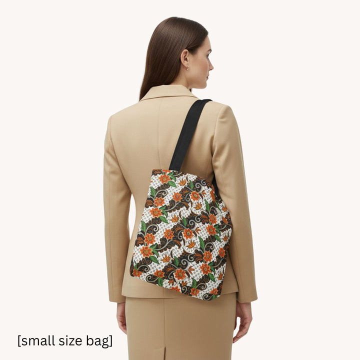 Batik Print Tote Bag -  Batik Flower 2