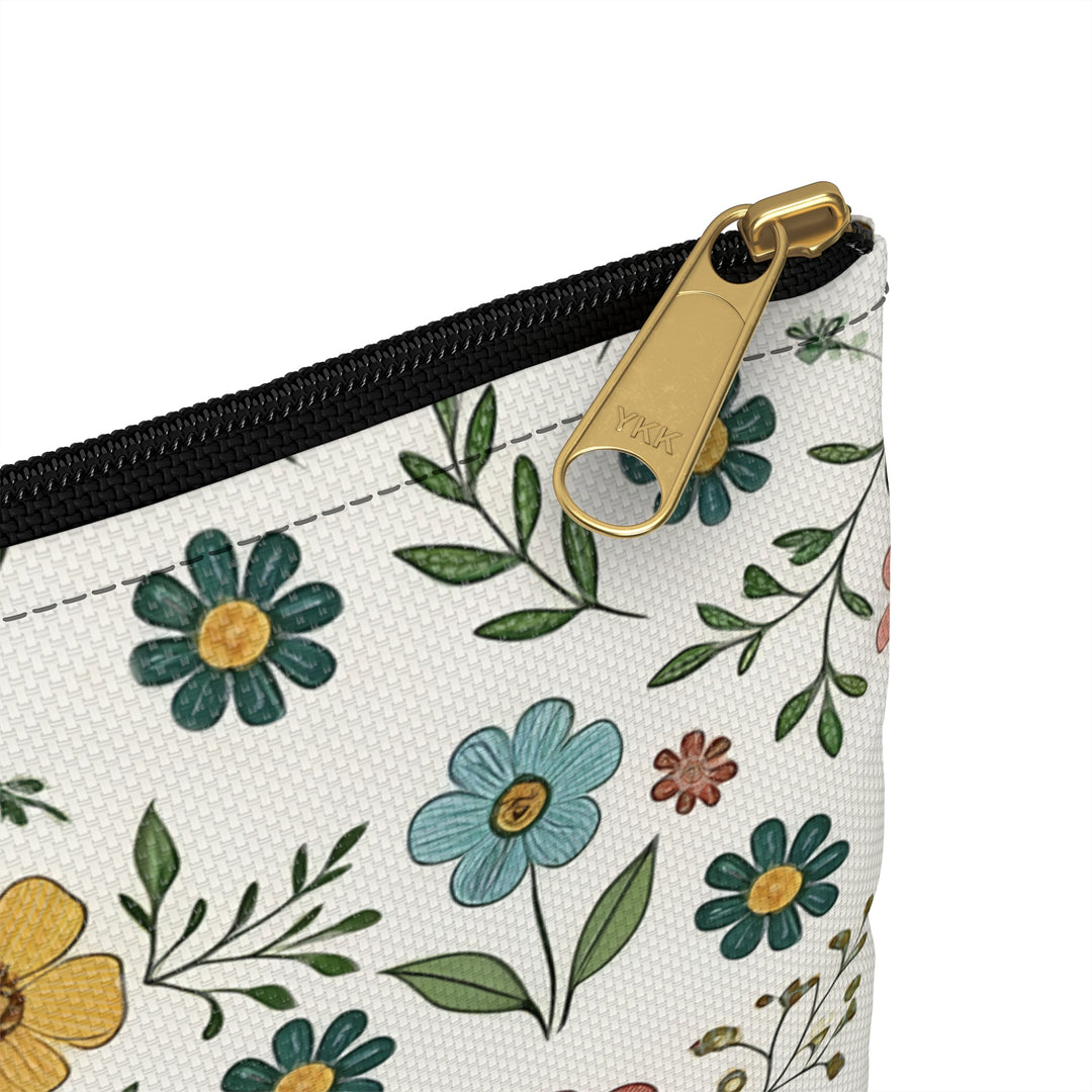 Floral Accessory Pouch - Boho Style Organizer for Makeup, Travel, Gifts, and Daily Essentials