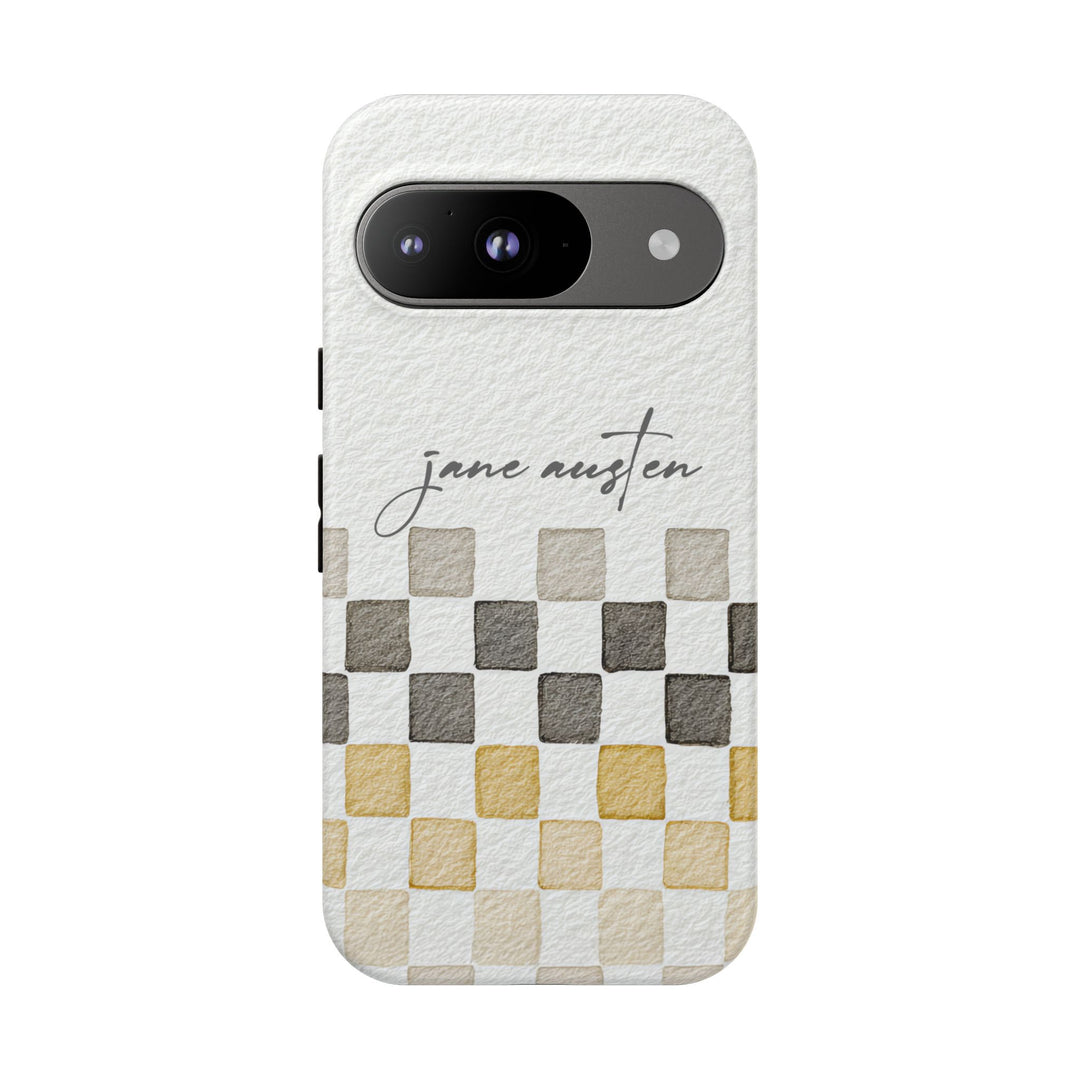Personalized Tough Cases - Minimalist Grey Checker 2