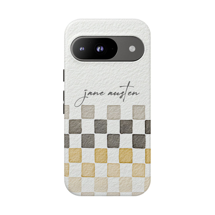 Personalized Tough Cases - Minimalist Grey Checker 2