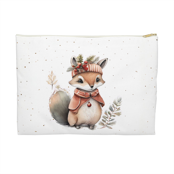 Cute Woodland Holiday Makeup Bag Personalized
