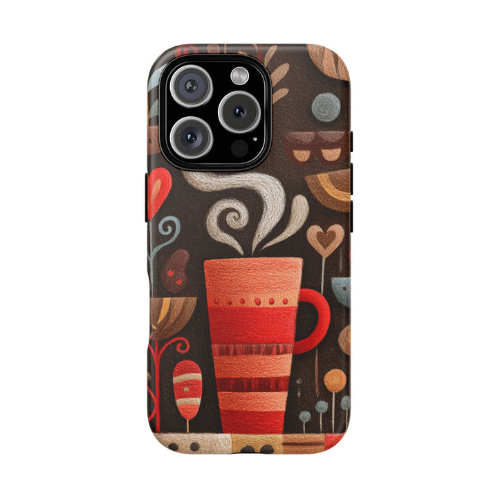 Tough Phone Case - Abstract Coffee 1