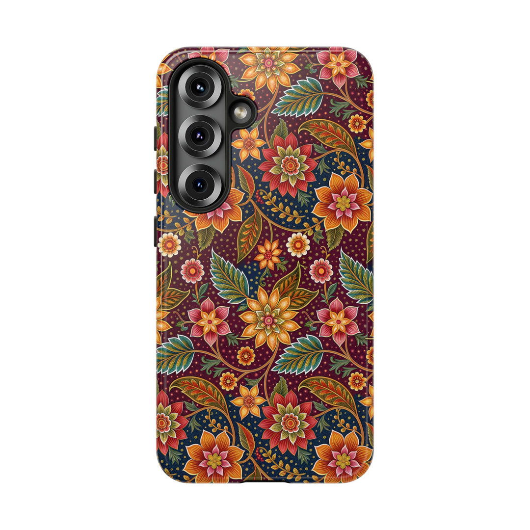 Modern Batik Pattern Tough Phone Cases Personalizable - Flower 14