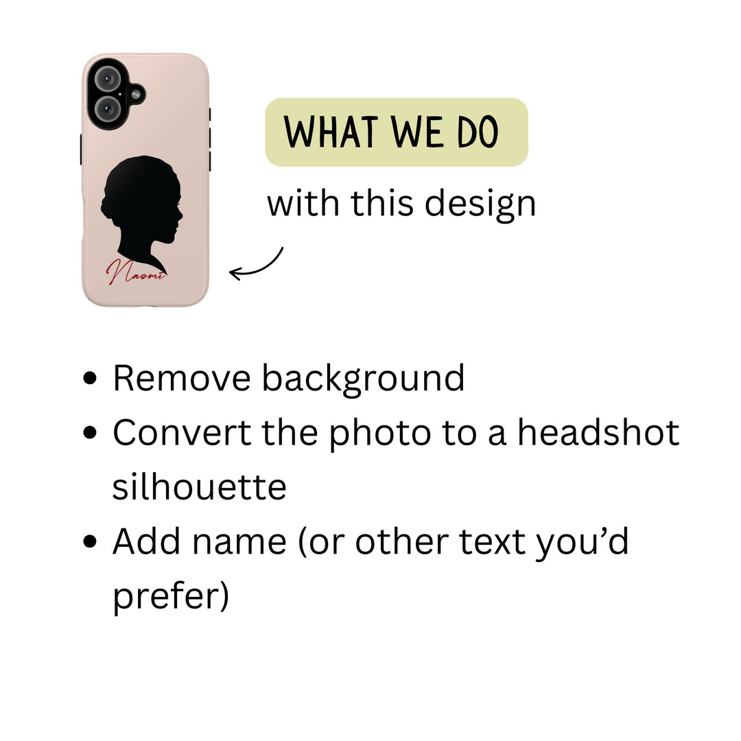 Custom Photo Silhouette On Tough Phone Case