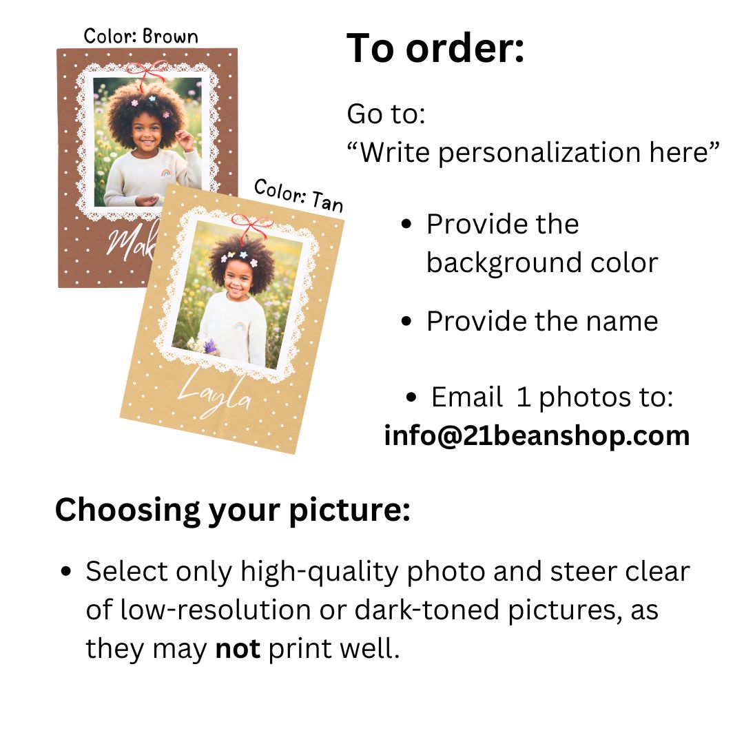 Personalized  Plush Blanket - Girly Frame