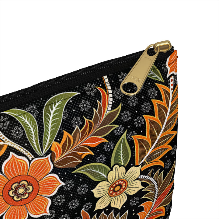 Batik Print Makeup And Accessory Pouch -  Aesthetic Floral 1