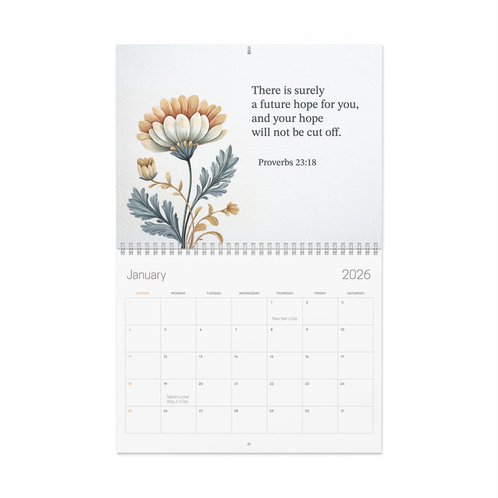 2026 Wall Calendar Botanical Flower  - Personalized
