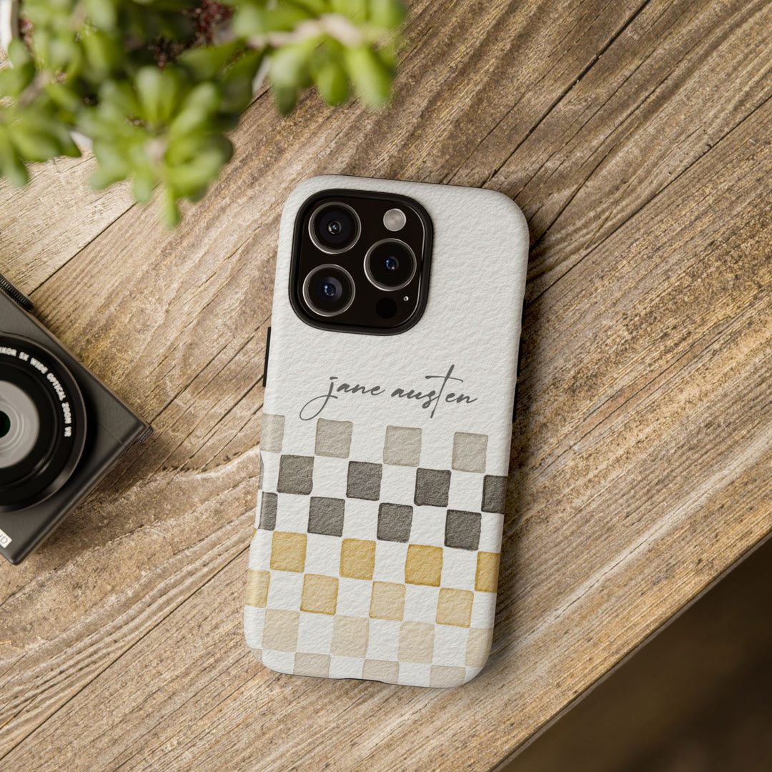 Personalized Tough Cases - Minimalist Grey Checker 2