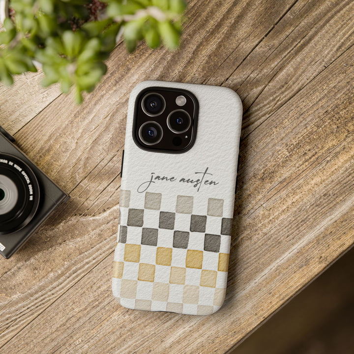Personalized Tough Cases - Minimalist Grey Checker 2
