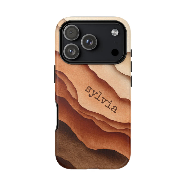 Personalized Tough Phone Case Abstract Warm Tones