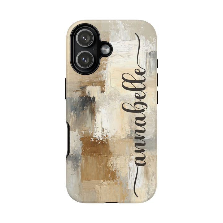 Personalized Tough Phone Case, iPhone, Samsung, Pixel, Abstract  Grey