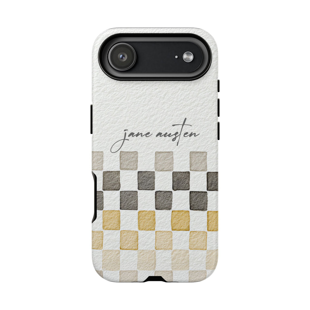 Personalized Tough Cases - Minimalist Grey Checker 2