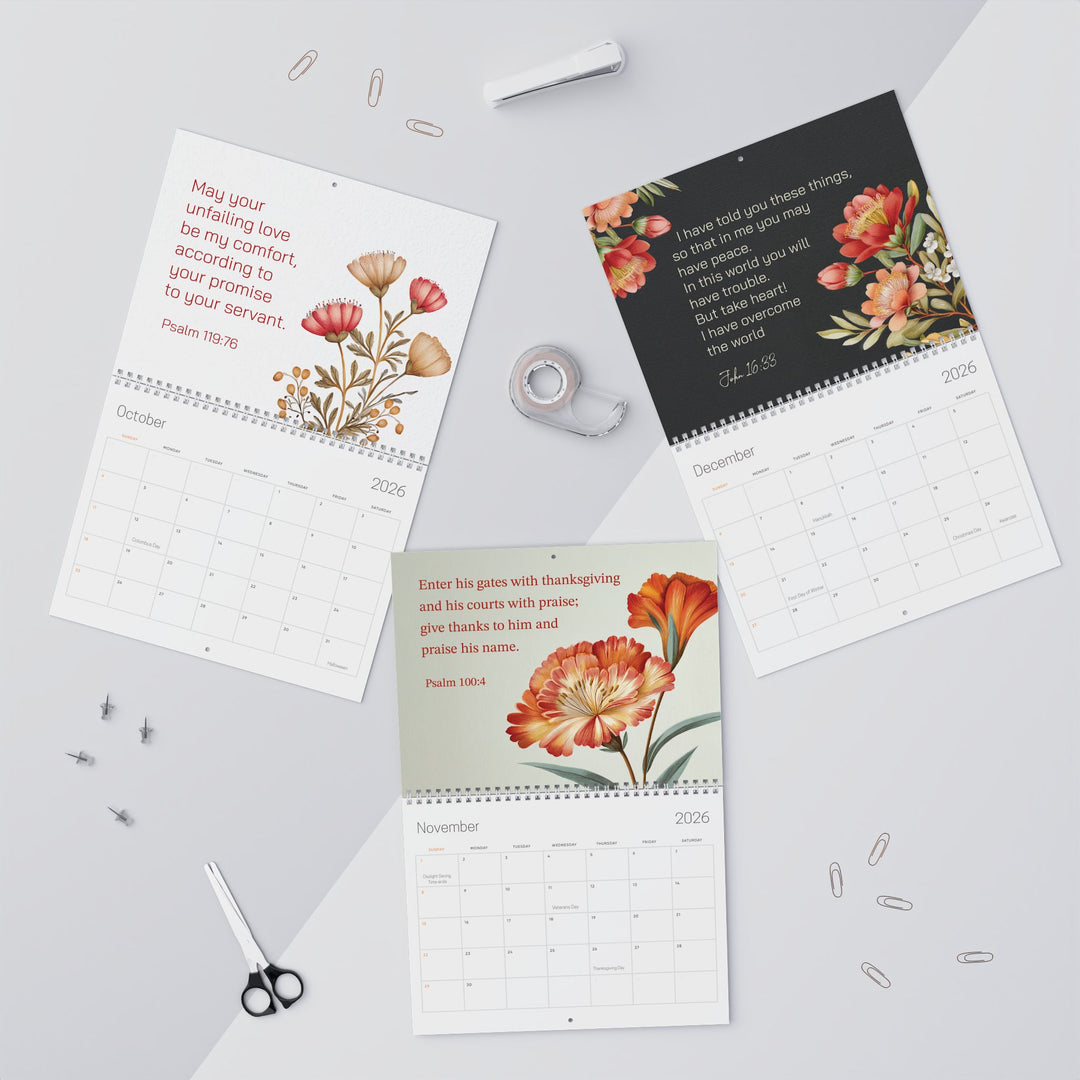 2026 Wall Calendar Botanical Flower  - Personalized