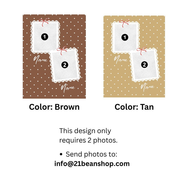 Personalized  Plush Blanket - Girly Double Frames