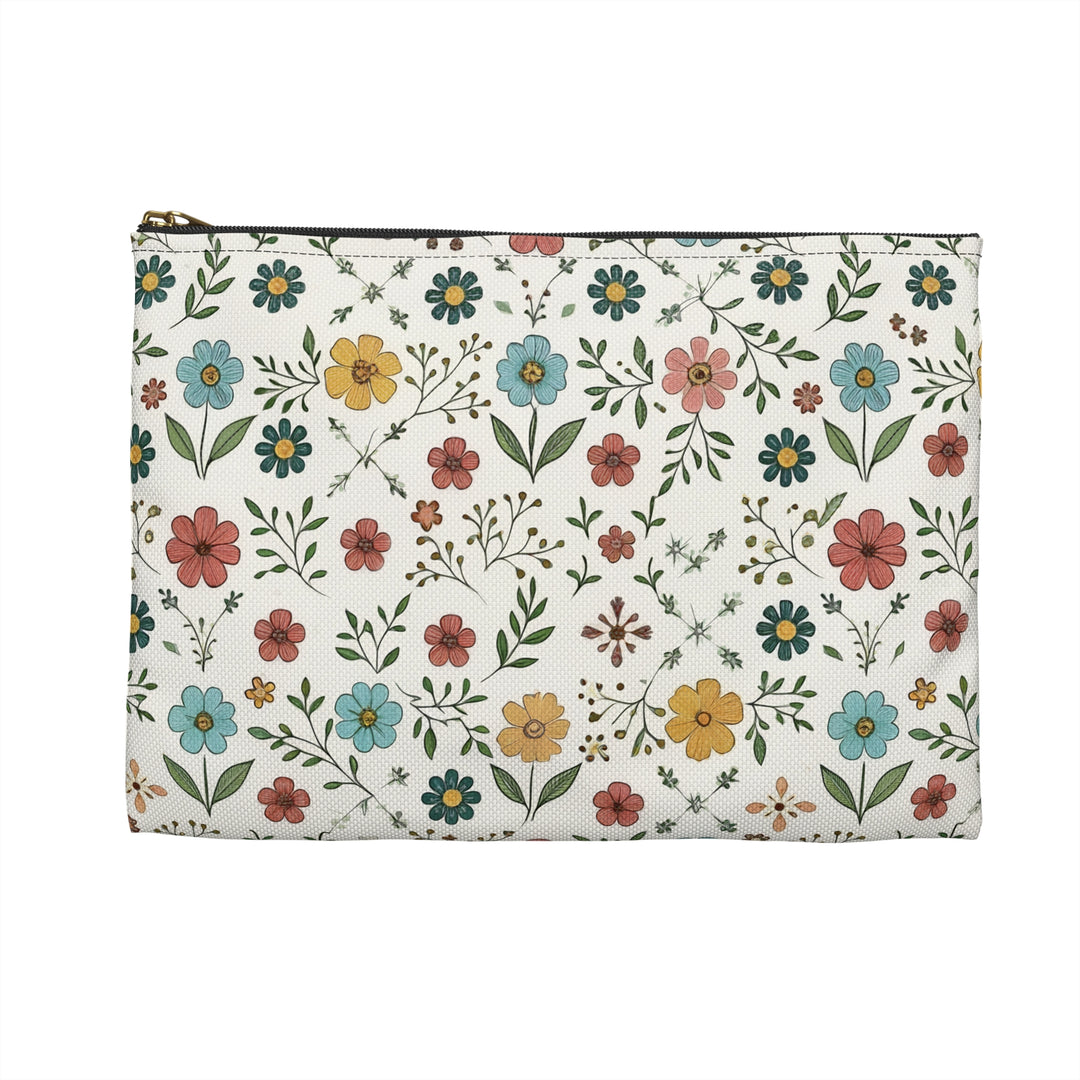 Floral Accessory Pouch - Boho Style Organizer for Makeup, Travel, Gifts, and Daily Essentials