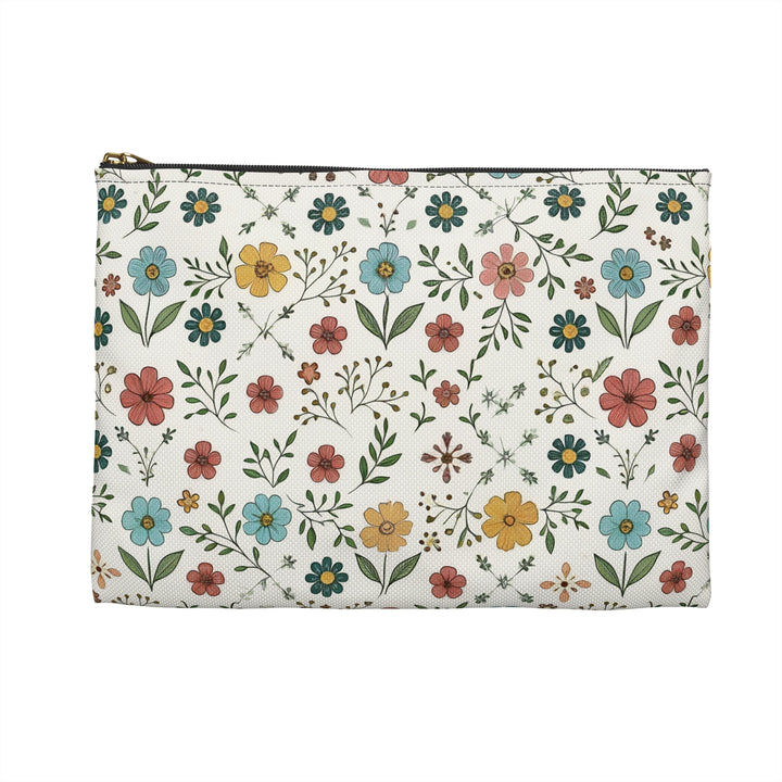 Floral Accessory Pouch - Boho Style Organizer for Makeup, Travel, Gifts, and Daily Essentials